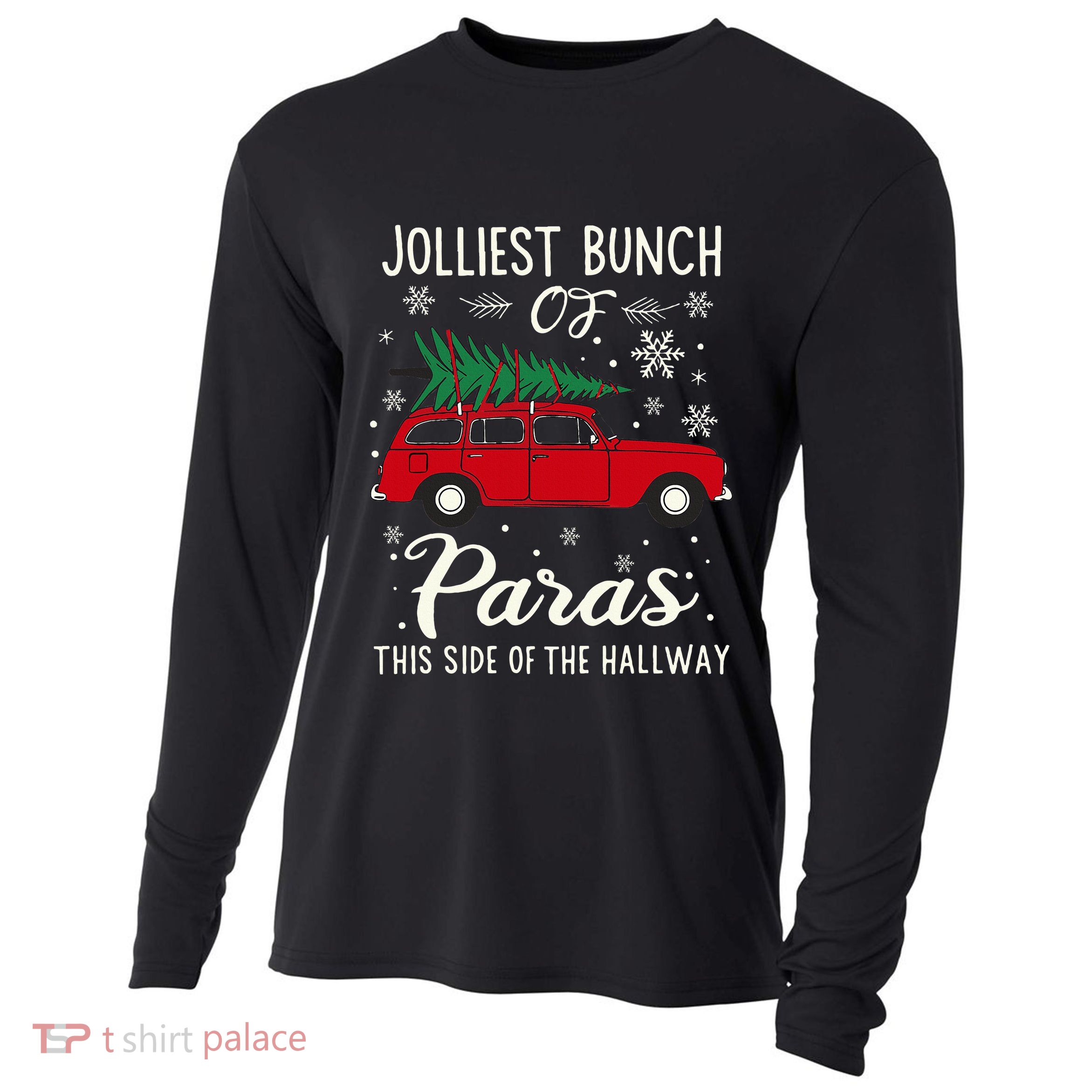 Jolliest Bunch Of Paras This Side Of The Hallway Xmas Cooling Performance Long Sleeve Crew