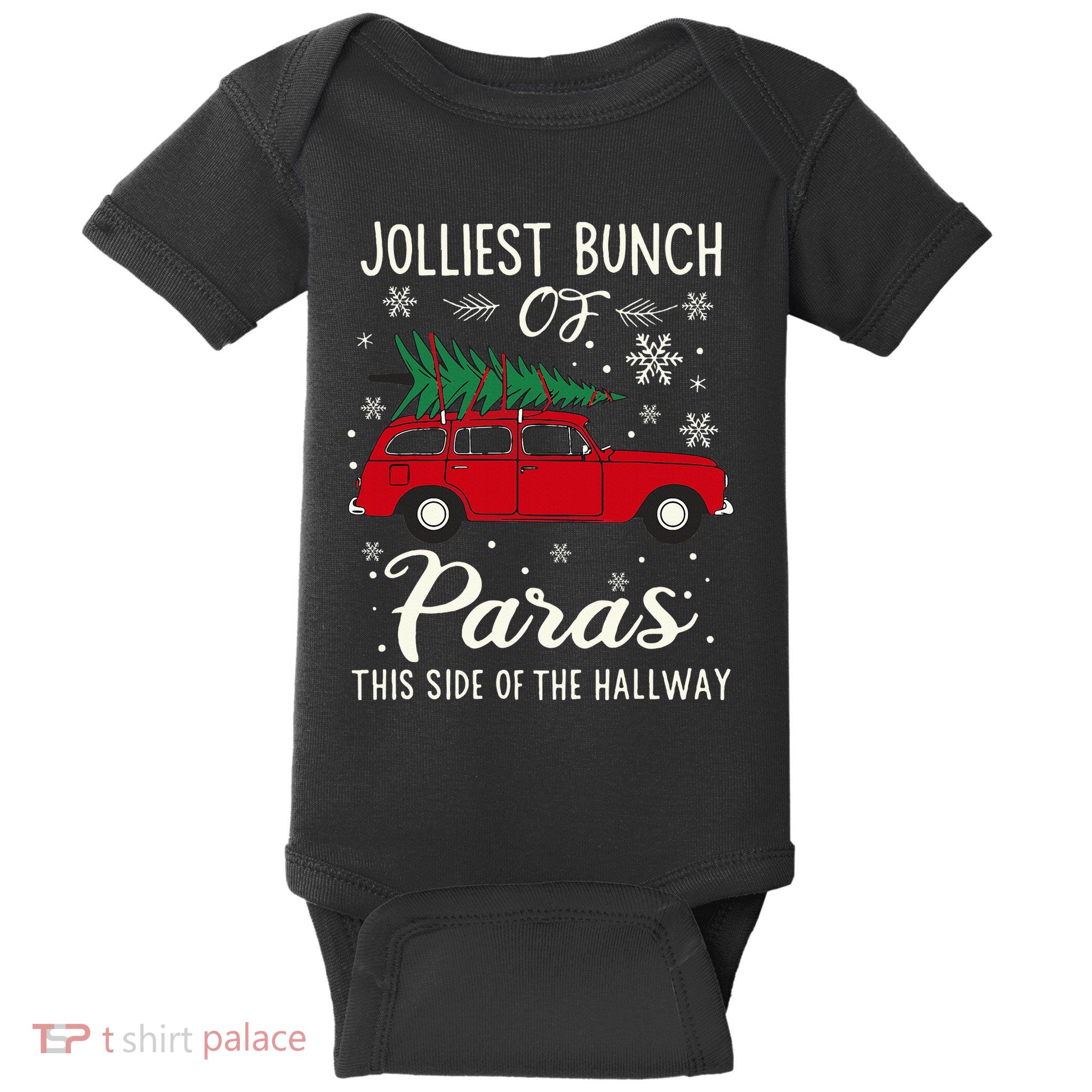 Jolliest Bunch Of Paras This Side Of The Hallway Xmas Baby Bodysuit