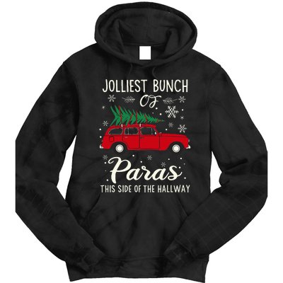 Jolliest Bunch Of Paras This Side Of The Hallway Xmas Tie Dye Hoodie