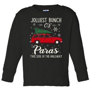 Jolliest Bunch Of Paras This Side Of The Hallway Xmas Toddler Long Sleeve Shirt