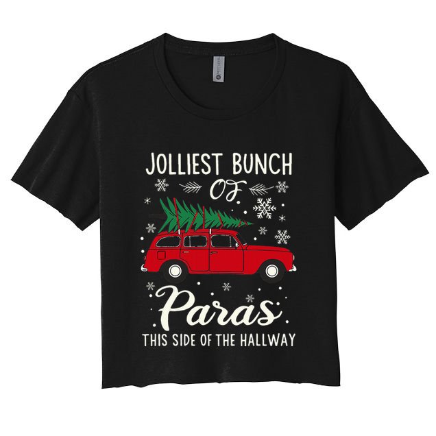 Jolliest Bunch Of Paras This Side Of The Hallway Xmas Crop Top