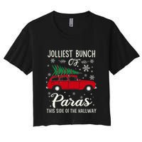 Jolliest Bunch Of Paras This Side Of The Hallway Xmas Women's Crop Top Tee