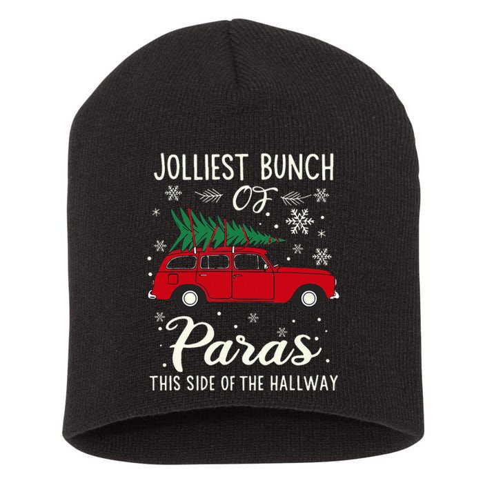 Jolliest Bunch Of Paras This Side Of The Hallway Xmas Short Acrylic Beanie