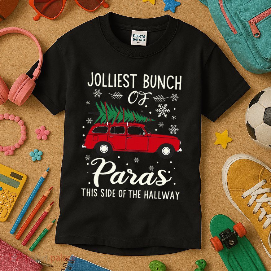 Jolliest Bunch Of Paras This Side Of The Hallway Xmas Kids T-Shirt