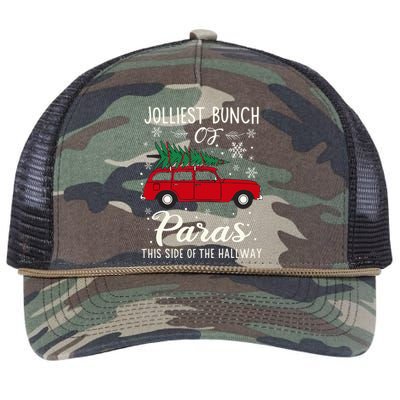 Jolliest Bunch Of Paras This Side Of The Hallway Xmas Retro Rope Trucker Hat Cap