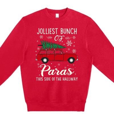 Jolliest Bunch Of Paras This Side Of The Hallway Xmas Premium Crewneck Sweatshirt