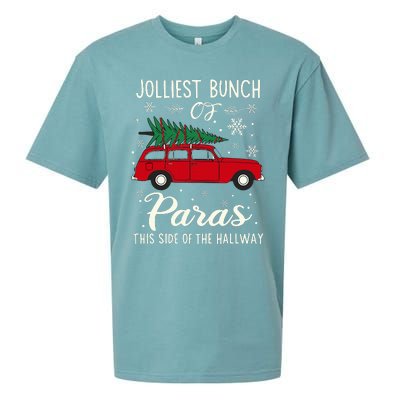 Jolliest Bunch Of Paras This Side Of The Hallway Xmas Sueded Cloud Jersey T-Shirt