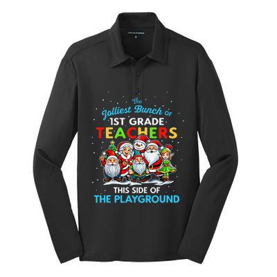 Jolliest Bunch Of 1st Grade Teachers This Side Of Playground Silk Touch Performance Long Sleeve Polo