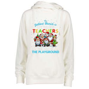 Jolliest Bunch Of 1st Grade Teachers This Side Of Playground Womens Funnel Neck Pullover Hood