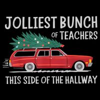 Jolliest Bunch Of Teachers This Side Of The Hallway Stripe Pom Pom Beanie