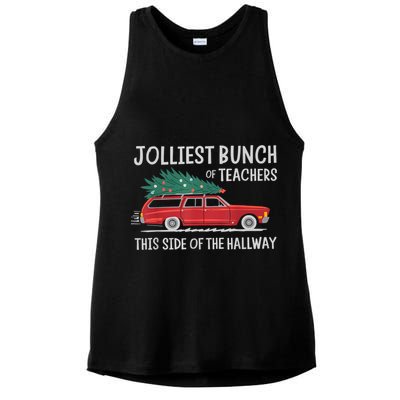 Jolliest Bunch Of Teachers This Side Of The Hallway Ladies PosiCharge Tri-Blend Wicking Tank