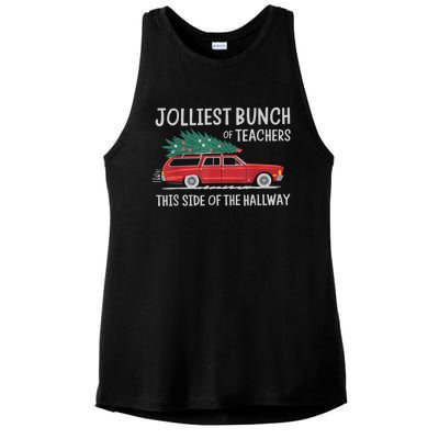 Jolliest Bunch Of Teachers This Side Of The Hallway Ladies PosiCharge Tri-Blend Wicking Tank