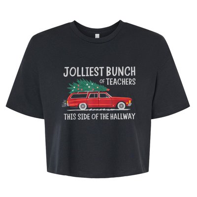 Jolliest Bunch Of Teachers This Side Of The Hallway Bella+Canvas Jersey Crop Tee