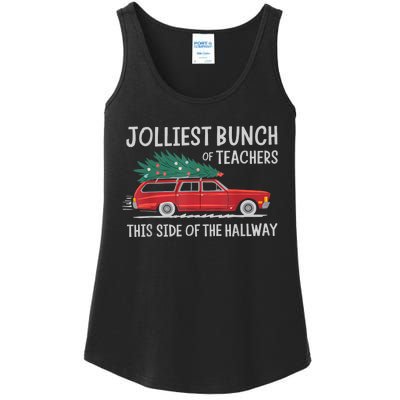 Jolliest Bunch Of Teachers This Side Of The Hallway Ladies Essential Tank