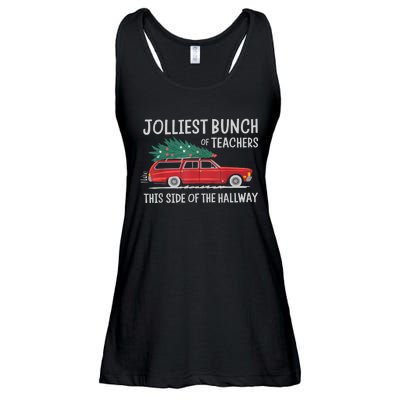 Jolliest Bunch Of Teachers This Side Of The Hallway Ladies Essential Flowy Tank