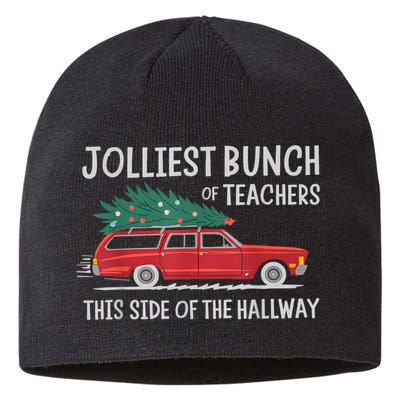 Jolliest Bunch Of Teachers This Side Of The Hallway Sustainable Beanie