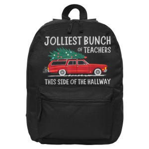 Jolliest Bunch Of Teachers This Side Of The Hallway 16 in Basic Backpack