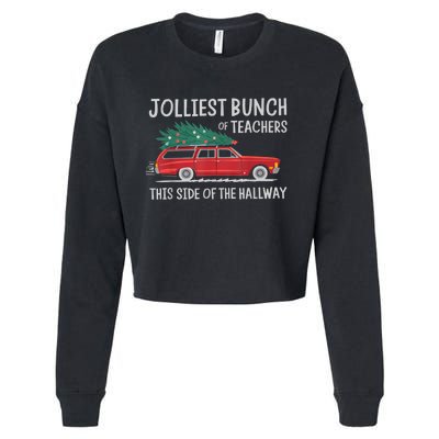 Jolliest Bunch Of Teachers This Side Of The Hallway Cropped Pullover Crew