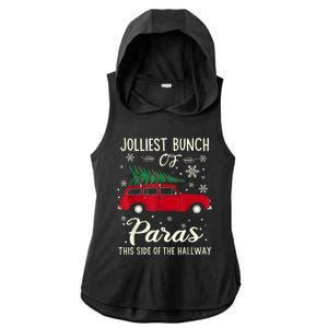 Jolliest Bunch Of Paras This Side Of The Hallway Xmas Ladies PosiCharge Tri-Blend Wicking Draft Hoodie Tank