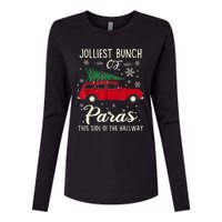 Jolliest Bunch Of Paras This Side Of The Hallway Xmas Womens Cotton Relaxed Long Sleeve T-Shirt