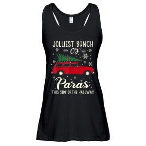 Jolliest Bunch Of Paras This Side Of The Hallway Xmas Ladies Essential Flowy Tank