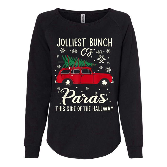 Jolliest Bunch Of Paras This Side Of The Hallway Xmas Womens California Wash Sweatshirt