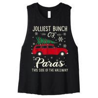 Jolliest Bunch Of Paras This Side Of The Hallway Xmas Women's Racerback Cropped Tank