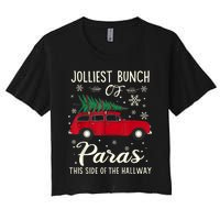 Jolliest Bunch Of Paras This Side Of The Hallway Xmas Women's Crop Top Tee