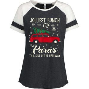 Jolliest Bunch Of Paras This Side Of The Hallway Xmas Enza Ladies Jersey Colorblock Tee