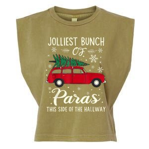 Jolliest Bunch Of Paras This Side Of The Hallway Xmas Garment-Dyed Women's Muscle Tee