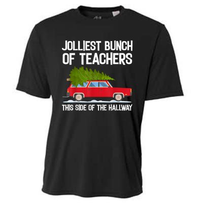 Jolliest Bunch Of Teachers This Side Of The Hallway Cooling Performance Crew T-Shirt