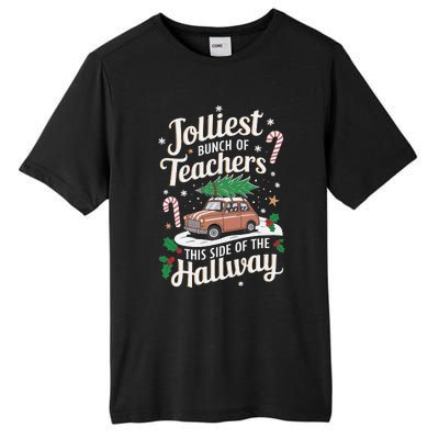 Jolliest Bunch Of Teachers This Side Of The Hallway Xmas Gift Tall Fusion ChromaSoft Performance T-Shirt