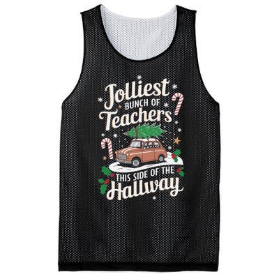 Jolliest Bunch Of Teachers This Side Of The Hallway Xmas Gift Mesh Reversible Basketball Jersey Tank