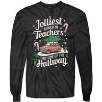 Jolliest Bunch Of Teachers This Side Of The Hallway Xmas Gift Tie-Dye Long Sleeve Shirt