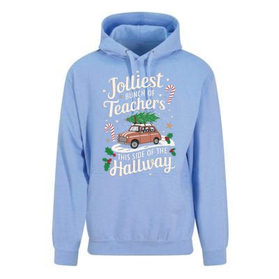 Jolliest Bunch Of Teachers This Side Of The Hallway Xmas Gift Unisex Surf Hoodie