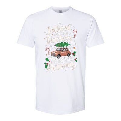 Jolliest Bunch Of Teachers This Side Of The Hallway Xmas Gift Softstyle CVC T-Shirt