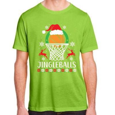 Jingleballs Basketball Player Merry Xmas Christmas Day Gift Adult ChromaSoft Performance T-Shirt