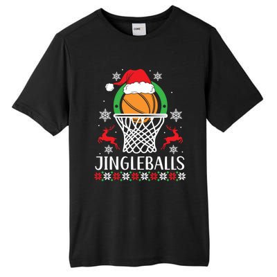 Jingleballs Basketball Player Merry Xmas Christmas Day Gift Tall Fusion ChromaSoft Performance T-Shirt