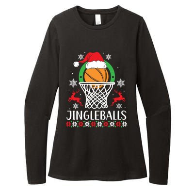 Jingleballs Basketball Player Merry Xmas Christmas Day Gift Womens CVC Long Sleeve Shirt