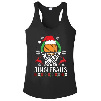 Jingleballs Basketball Player Merry Xmas Christmas Day Gift Ladies PosiCharge Competitor Racerback Tank