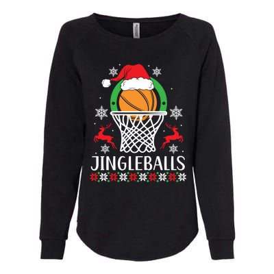 Jingleballs Basketball Player Merry Xmas Christmas Day Gift Womens California Wash Sweatshirt