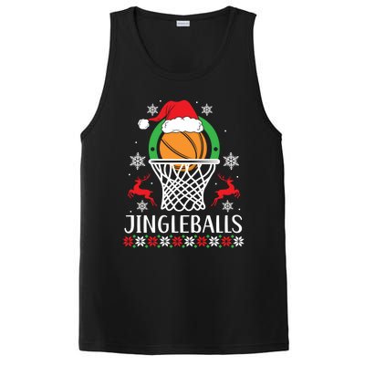 Jingleballs Basketball Player Merry Xmas Christmas Day Gift PosiCharge Competitor Tank