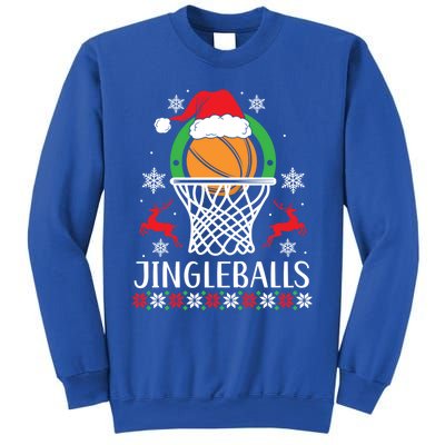 Jingleballs Basketball Player Merry Xmas Christmas Day Gift Sweatshirt