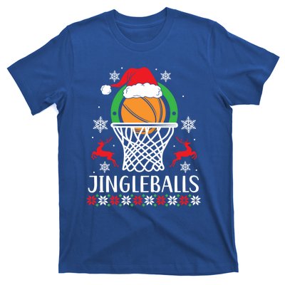 Jingleballs Basketball Player Merry Xmas Christmas Day Gift T-Shirt