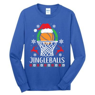 Jingleballs Basketball Player Merry Xmas Christmas Day Gift Tall Long Sleeve T-Shirt