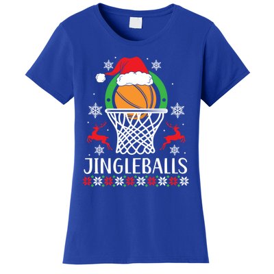 Jingleballs Basketball Player Merry Xmas Christmas Day Gift Women's T-Shirt