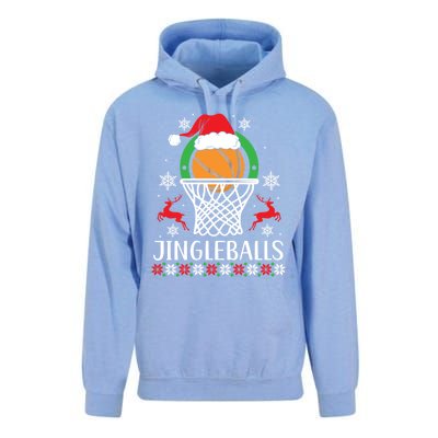 Jingleballs Basketball Player Merry Xmas Christmas Day Gift Unisex Surf Hoodie