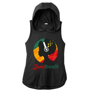 Juneteenth Black Pride Music Ladies PosiCharge Tri-Blend Wicking Draft Hoodie Tank