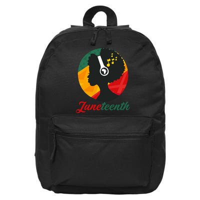 Juneteenth Black Pride Music 16 in Basic Backpack