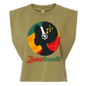 Juneteenth Black Pride Music Garment-Dyed Women's Muscle Tee